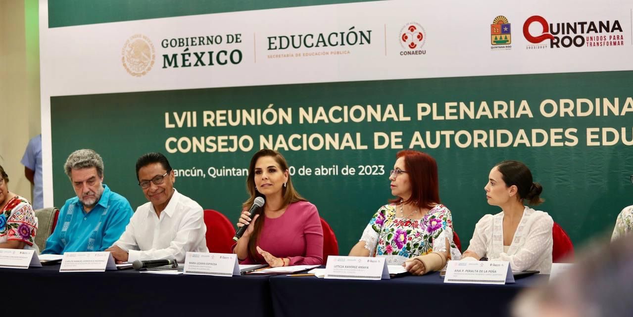 Mara Lezama habla de la justicia social que traerá el Tren Maya con el sector educativo del país 