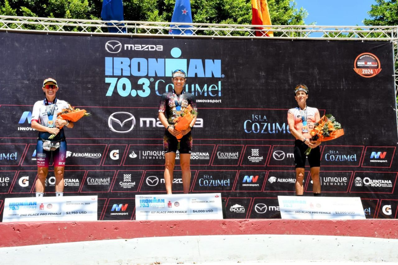 Se dieron a conocer a los triunfadores del 12º Mazda Ironman 70.3 Cozumel que se realizó esta mañana en esta isla