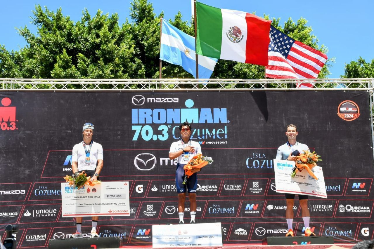 Se dieron a conocer a los triunfadores del 12º Mazda Ironman 70.3 Cozumel que se realizó esta mañana en esta isla