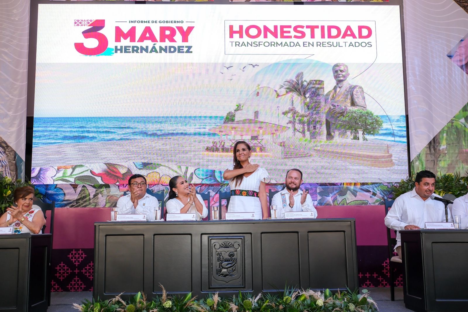 En FCP, Mara Lezama atestigua el Tercer Informe de Mary Hernández que refleja la transformación del municipio