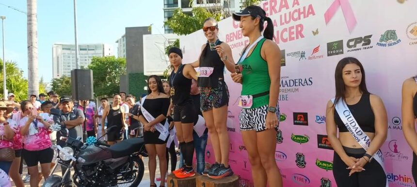 Turia Limón y Roboan Espinosa, triunfaron en la Carrera contra el Cáncer