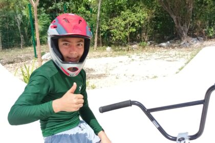 Samir Sosa se prepara para competir en el Nacional BMX