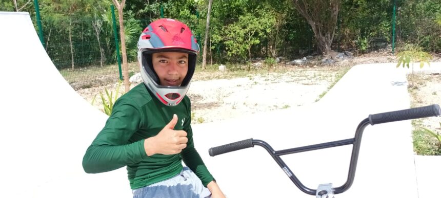 Samir Sosa se prepara para competir en el Nacional BMX