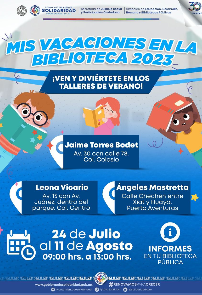 Anuncian Curso de Verano en bibliotecas