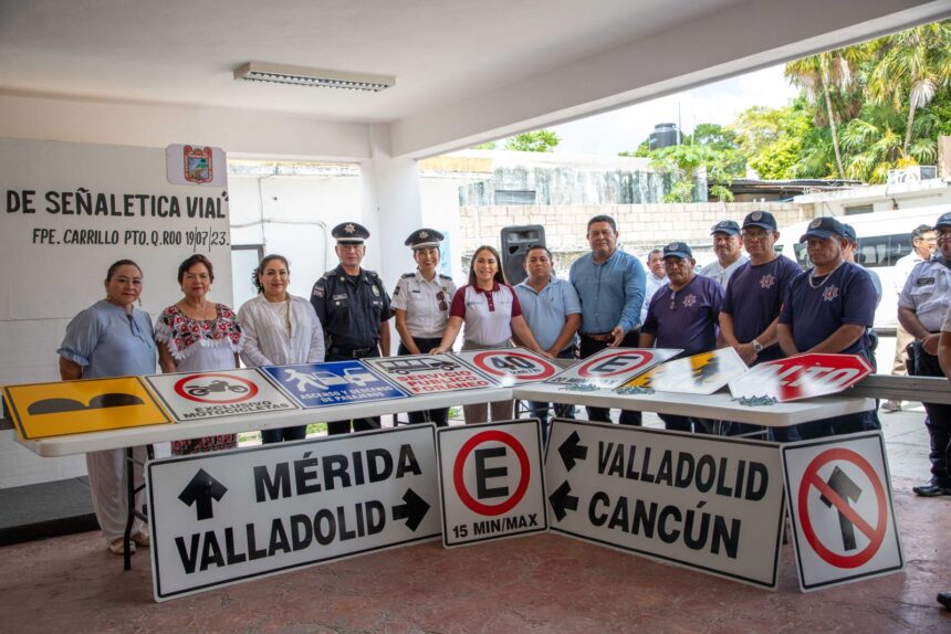 Mejora Mary Hernández señalética vial de Felipe Carrillo Puerto