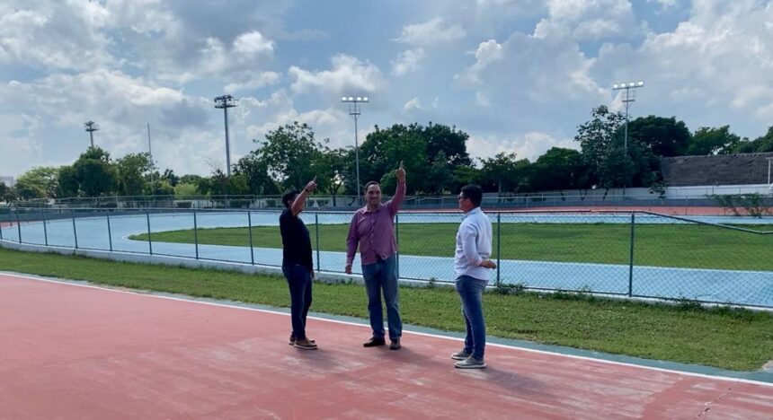 Alumbran la pista de patines de Solidaridad