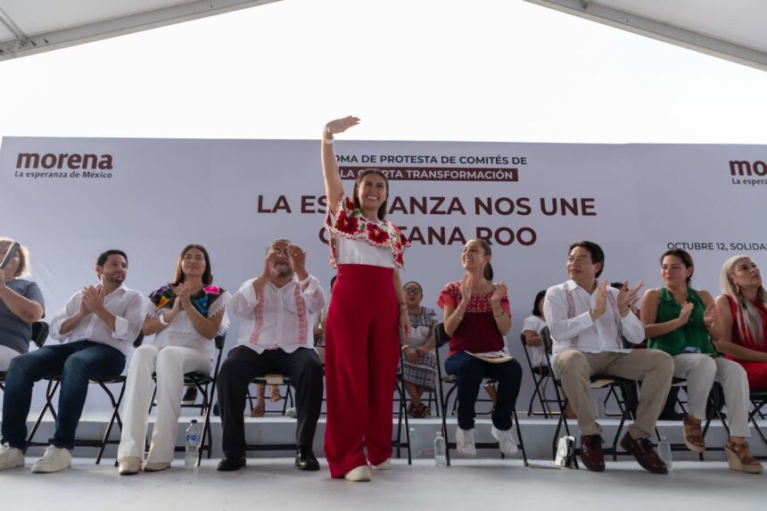 Johana Acosta y Morenistas de Quintana Roo firman acuerdo de unidad con Claudia Sheinbaum