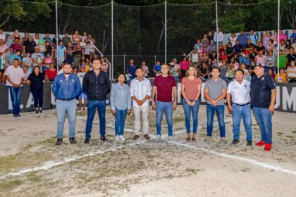 Diego Castañón le cumple a Akumal con nuevas instalaciones deportivas