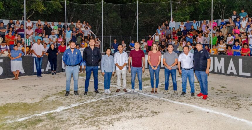 Diego Castañón le cumple a Akumal con nuevas instalaciones deportivas