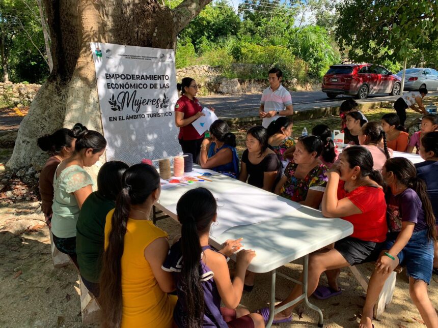 Exitoso taller de pompones para el empoderamiento de la mujer maya en Tulum