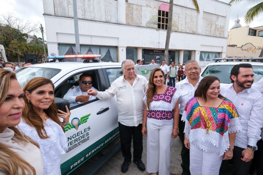 Fortalecen Mara Lezama y Miguel Torruco atención a viajeros con más patrullas de Ángeles Verdes para Solidaridad, Cozumel y Tulum