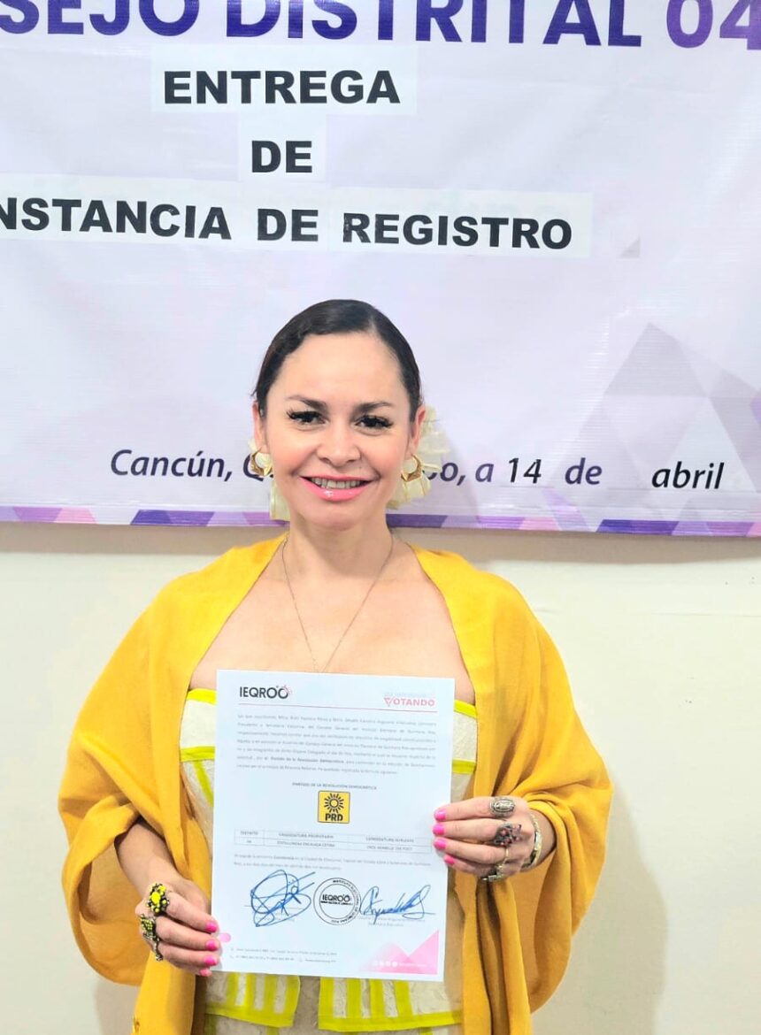 Edith Encalada es candidata del PRD para Diputada por D4 de Quintana Roo