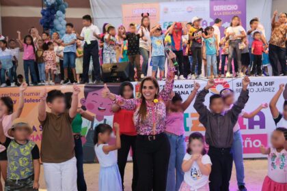 Reafirman derechos infantiles y promueven la integración familiar en festival del Día de la Niña y del Niño en Cancún