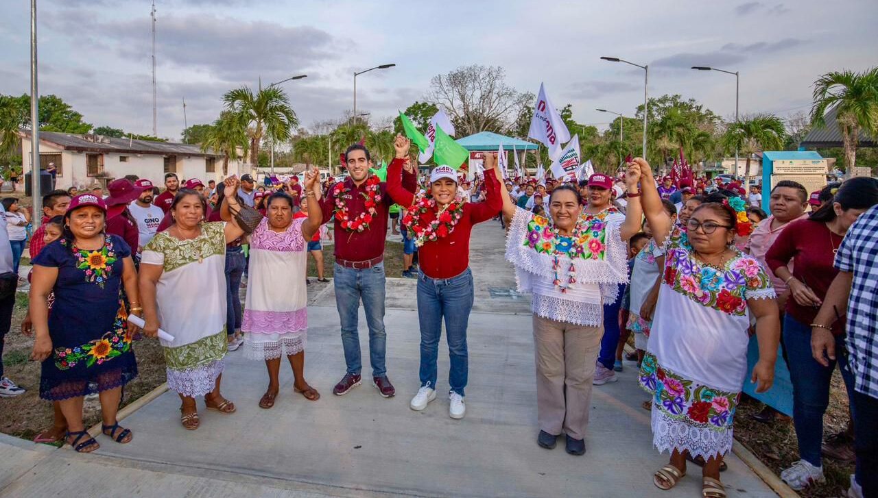 Mary Hernández, Eugenio Segura y Elda Xix muestran su fuerza política en la zona maya