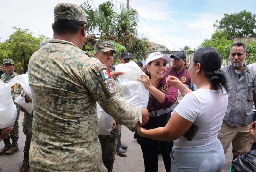 Mara Lezama agradece a Sedena labores de apoyo y rescate en Chetumal