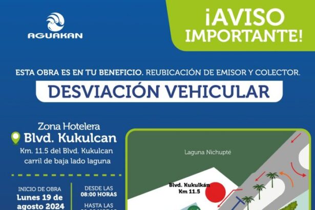 Realiza Aguakan trabajos en red de drenaje en el km 11.5 de la Zona Hotelera de Cancún