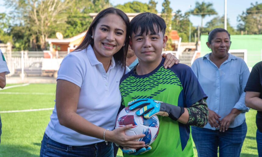 FCP Crece para Todos: Mary Hernández entrega nuevo espacio multideportivo en Chunhuhub