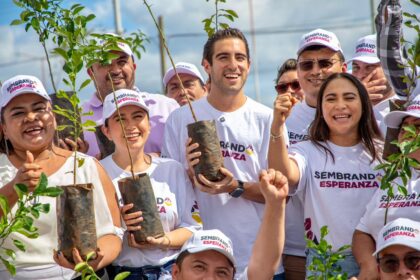 Mary Hernández y Gino Segura lanzan proyecto de arborización más grande de Quintana Roo